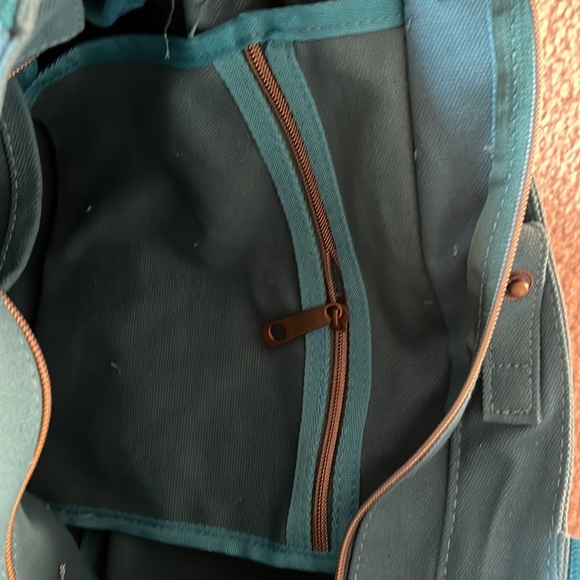 Stampin’ Up teal bag with leaf embroidery - Picture 3 of 6